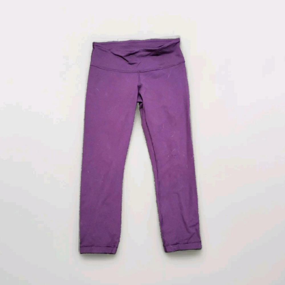 Lululemon Womens Size 4 Burgandy Maroon Leggings Excellent 4750